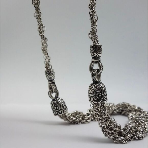 Brighton Silver Tone Multi Twisted Chain 21.5” - Picture 4 of 5